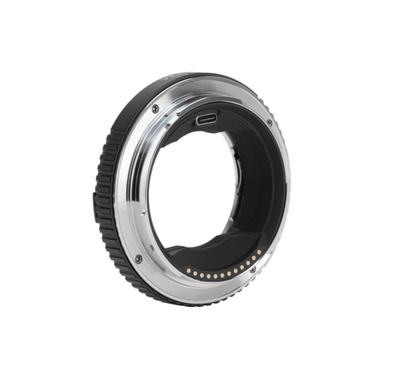 Viltrox EF-FX1 Pro adapter, camera side with contacts and USB-C port