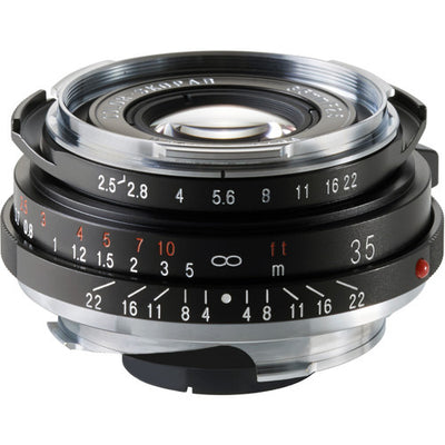 Voigtlander Color-Skopar 35mm f/2.5 P II pancake lens for Leica M mount, black