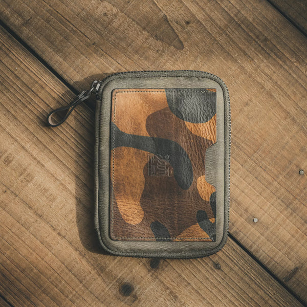 WOTANCRAFT PASSPORT POUCH/WALLET Leather "Woodland"