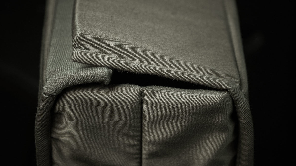Wotancraft camera insert padded seam close-up