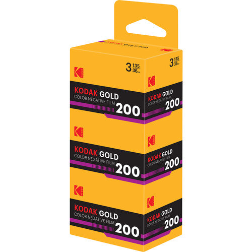 Kodak Gold 200 35mm colour negative film, pack of 3 rolls