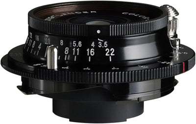 Voigtlander Color-Skopar 35mm f/3.5 Aspherical lens for Leica M, black, side view