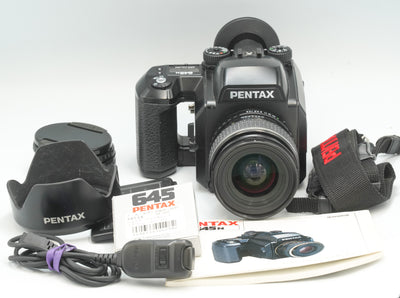 PENTAX 645N, FA45mm f2.8 lens & accessories, mint condition