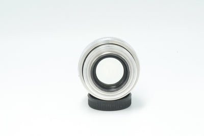 Jupiter-9 85mm f/2 silver, rear mount view