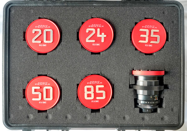 RENTAL - PENTAX TAKUMAR 6-lens CINE-modded set