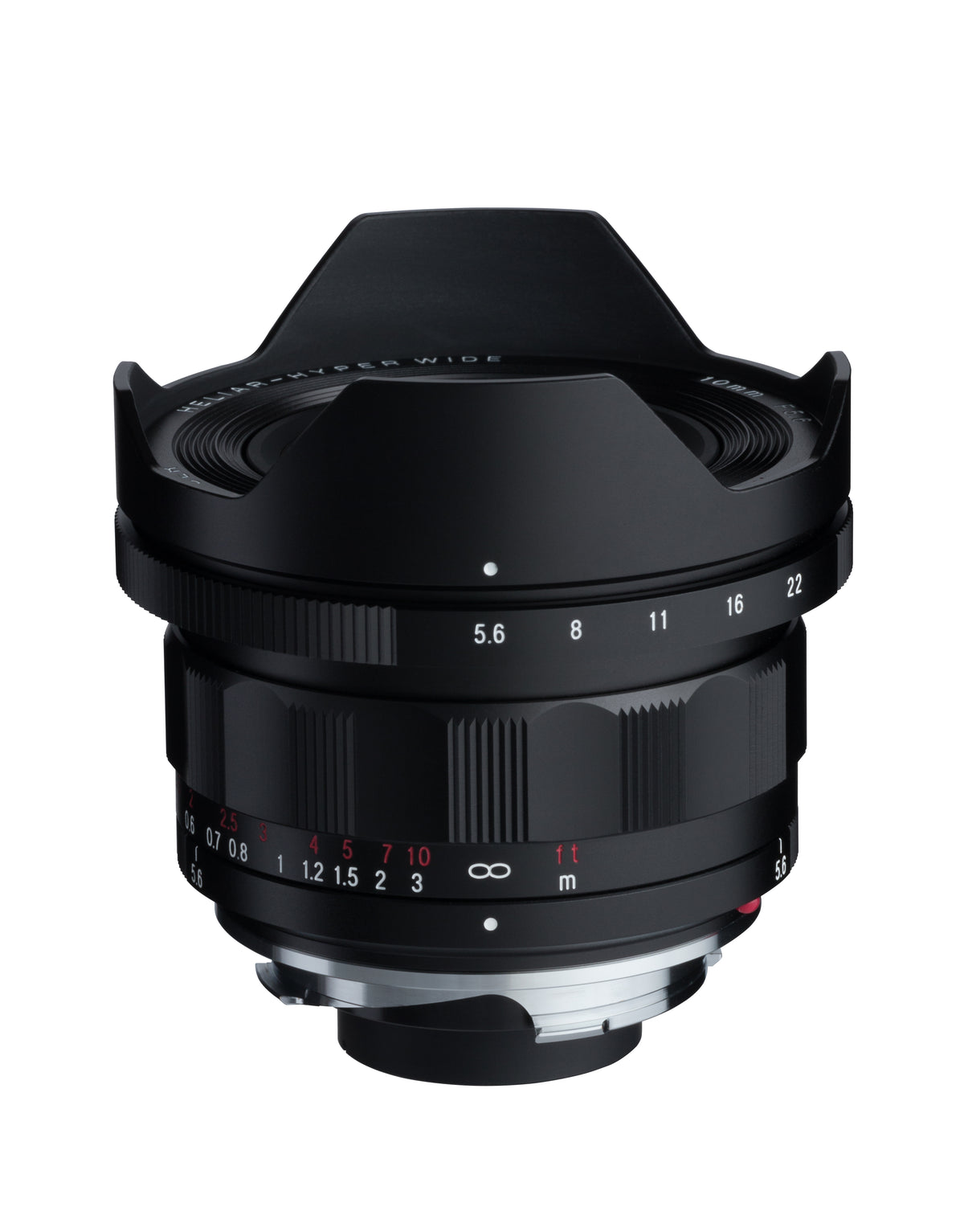 Voigtlander Heliar Hyper Wide 10mm f/5.6 Aspherical lens for Leica M with built-in hood