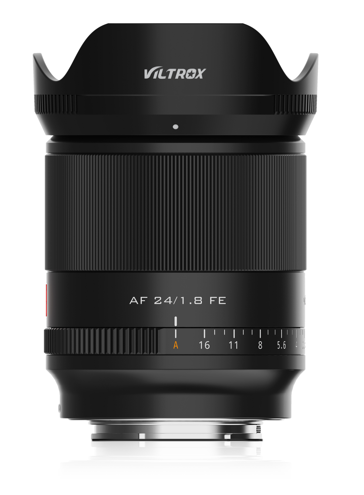 Viltrox AF 24mm f/1.8 full frame lens with petal hood