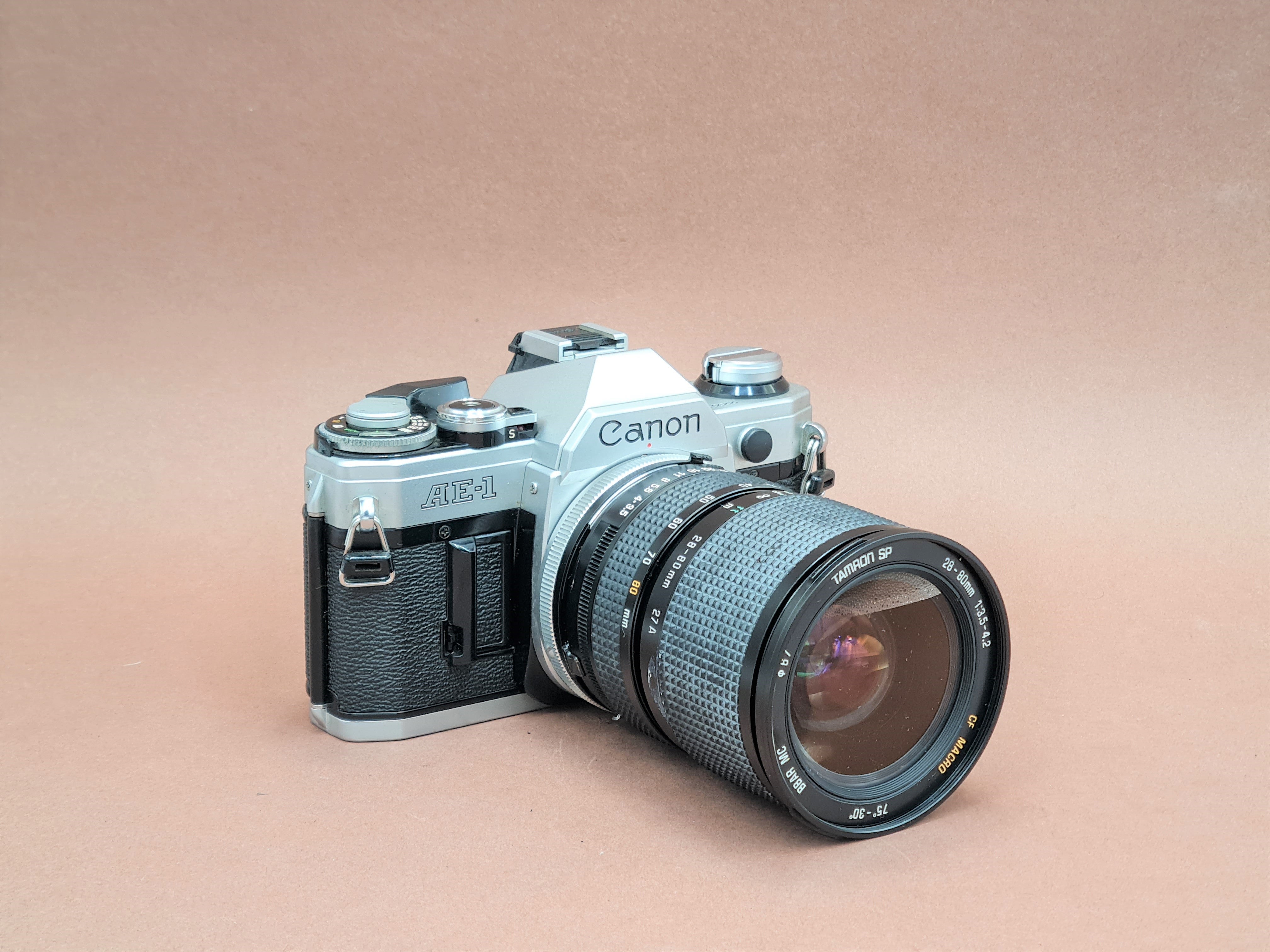 Canon AE1 silver, with various lens options