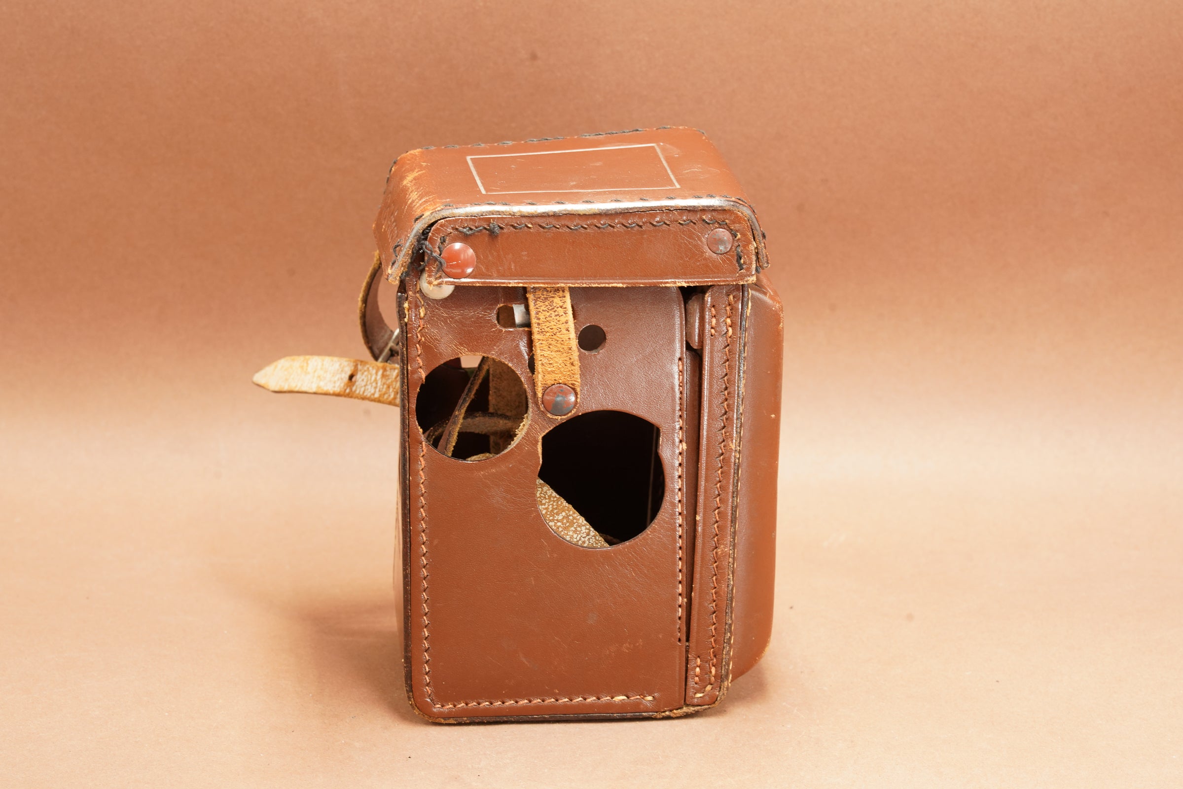 LEATHER CASE for ROLLEICORD TLR medium format system