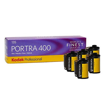 Kodak Portra 400 135 film 5-pack box with five 36-exposure rolls