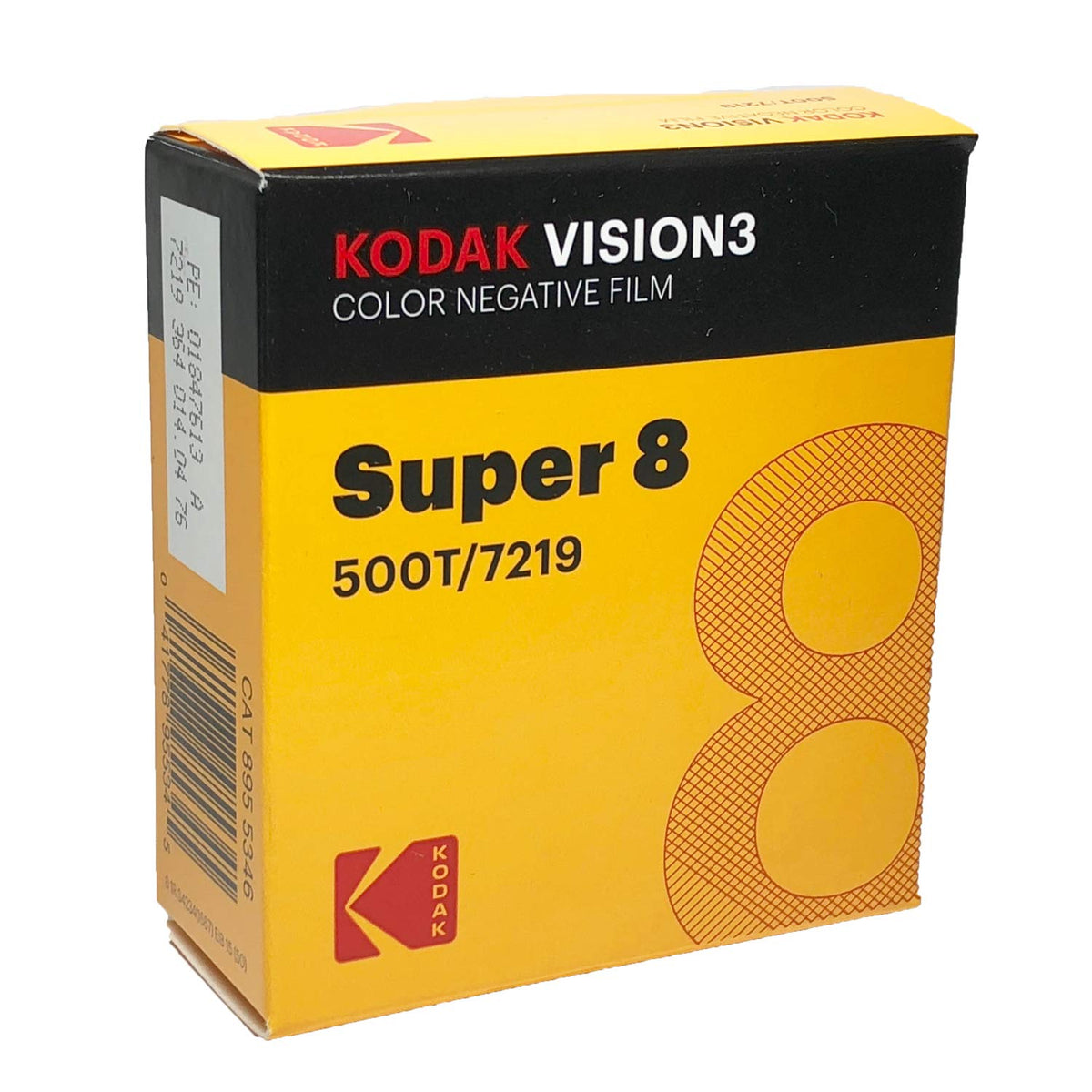 Kodak Vision3 500T 7219 Super 8 colour negative film cartridge box