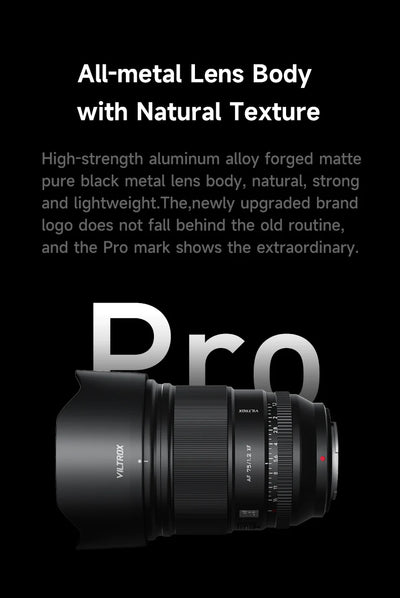 Viltrox AF 75mm f/1.2 Pro XF all-metal lens body with petal hood