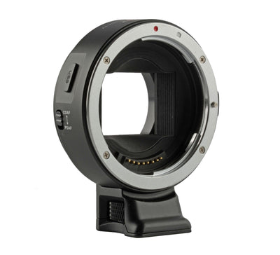 Viltrox EF-NEX IV adapter, Canon EF lens side with contacts and USB cover
