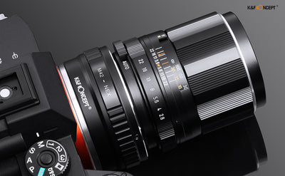 M42 Takumar lens on a Sony A7 with the K&F Concept M42 to NEX adapter, close-up