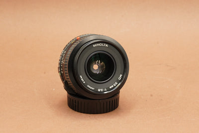 Minolta MD 35mm f/2.8 lens, one of the lens options