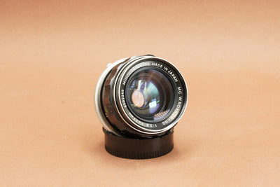 Minolta MC W.Rokkor-HG 35mm f/2.8 lens, one of the lens options