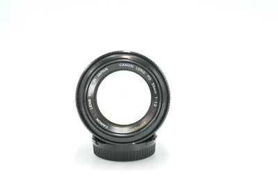 Canon FD 55mm f/1.2 S.S.C. Aspherical, front view of the lens name ring