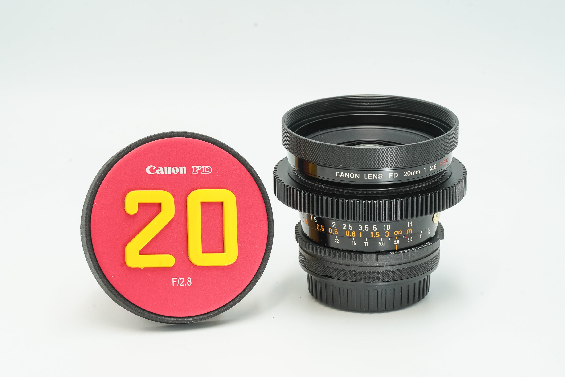 Canon FD 20mm f2.8 S.S.C. CINE MODDED to EF