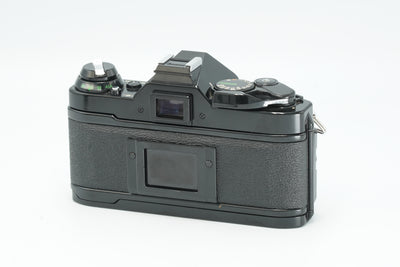 Canon AE-1 Program black film camera, rear view
