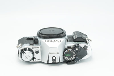 Canon AE-1 Program top plate with Program shutter speed dial