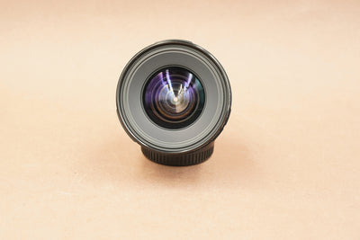 Canon nFD 20mm f/2.8 front element straight on