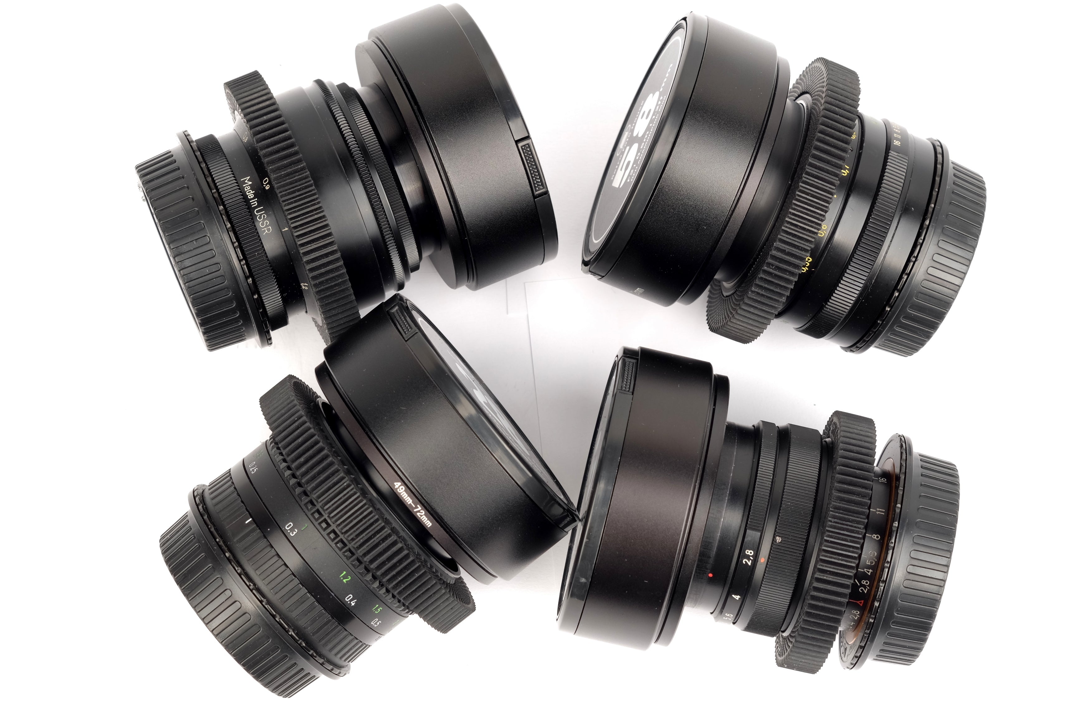 RENTAL - SET of 4 Russian Anamorphic Modded lenses ! UNIQUE !