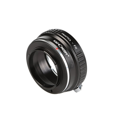 K&F Concept Praktica to FX adapter, angled view of the camera side