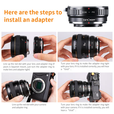K&F CONCEPT Canon EOS EF Lens to Fuji X mount adapter