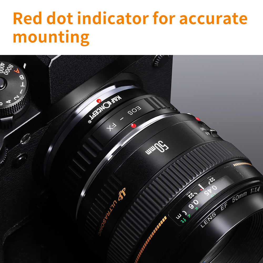K&F CONCEPT Canon EOS EF Lens to Fuji X mount adapter
