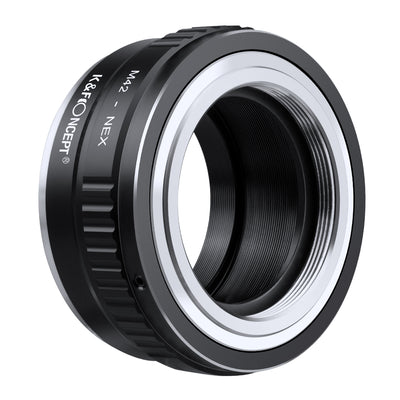 K&F Concept M42 to NEX adapter, angled view of the M42 thread