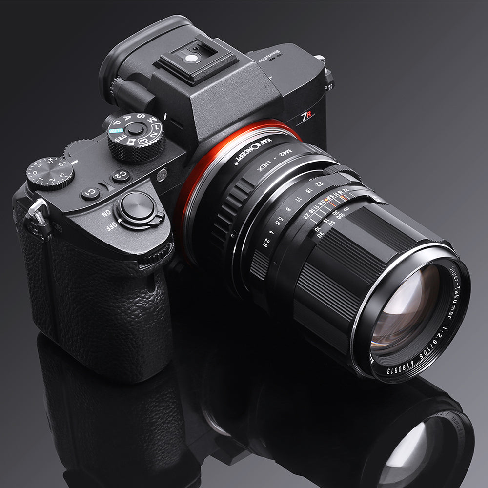 Sony A7 with a Takumar telephoto lens on the K&F Concept M42 to NEX adapter