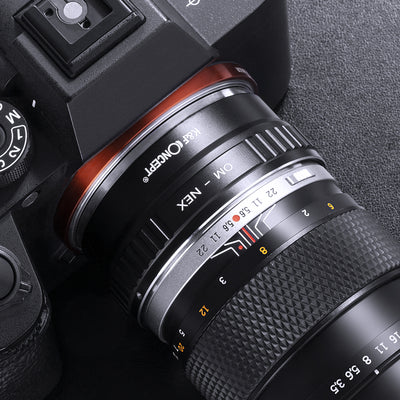 Olympus OM Zuiko lens on a Sony camera with the K&F Concept OM-NEX adapter