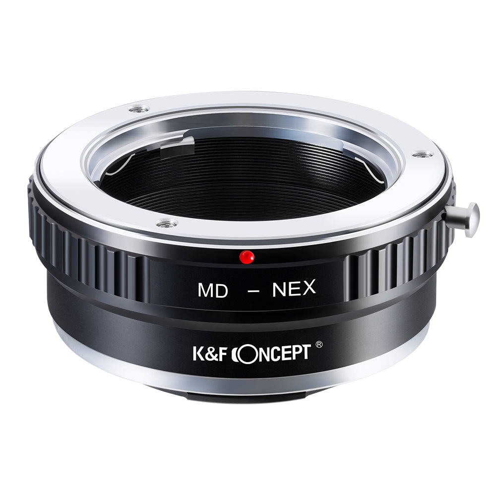 K&F Concept Minolta MD to Sony E adapter, angled front view