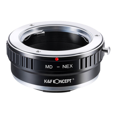 K&F Concept Minolta MD to Sony E adapter, angled front view