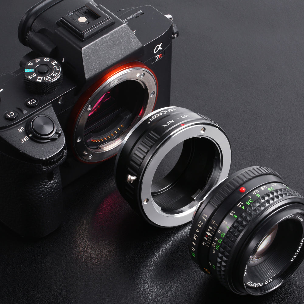 Sony A7R, K&F Concept MD-NEX adapter and Minolta MD Rokkor lens