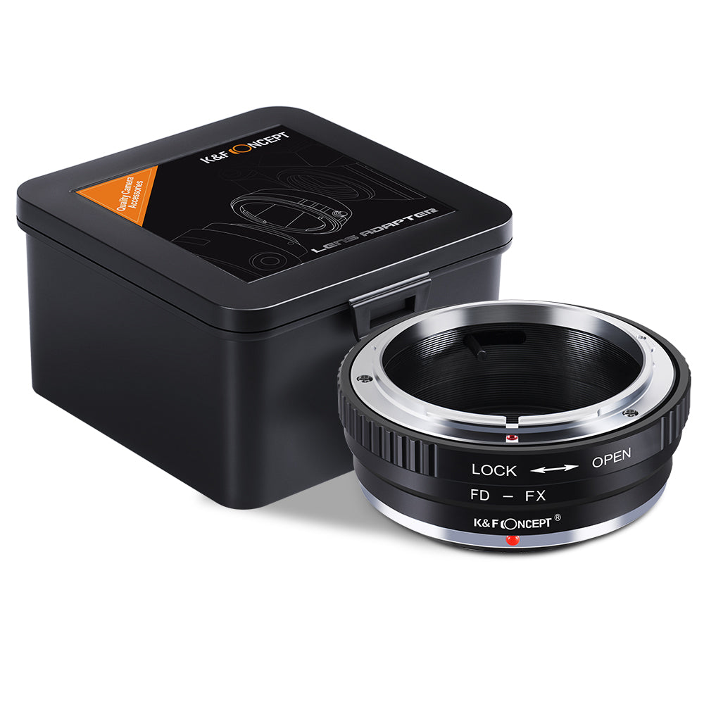 K&F Concept Canon FD to Fuji X lens mount adapter with storage case