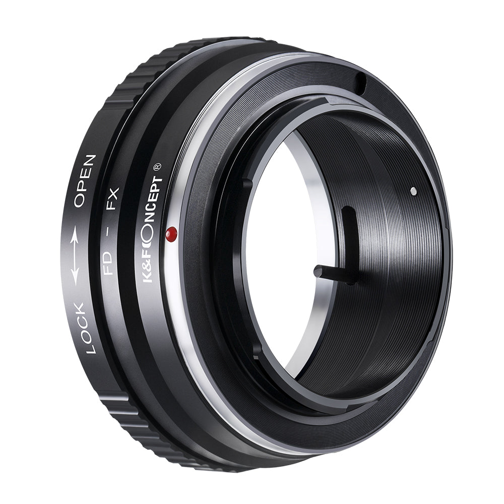 K&F Concept FD-FX adapter, angled Fuji X mount view