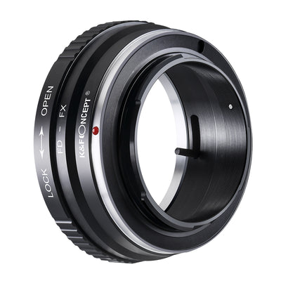 K&F Concept FD-FX adapter, angled Fuji X mount view