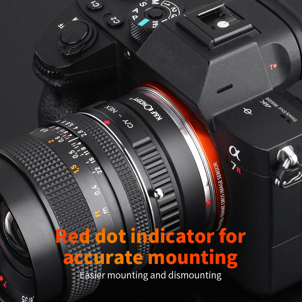 K&F CONCEPT Contax Zeiss CY-NEX Sony E/FE Lens mount adapter