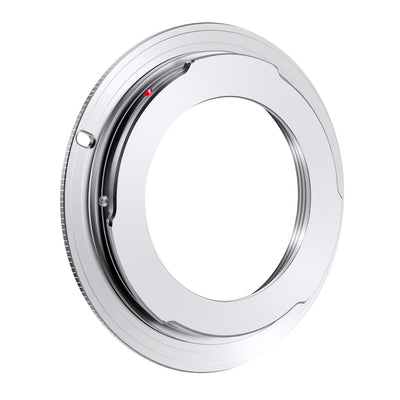 K&F Concept M42 to EOS adapter, angled EF mount side with alignment dot