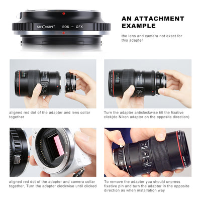 K&F CONCEPT Canon EF EOS Lens to Fuji GFX Medium Format mount adapter