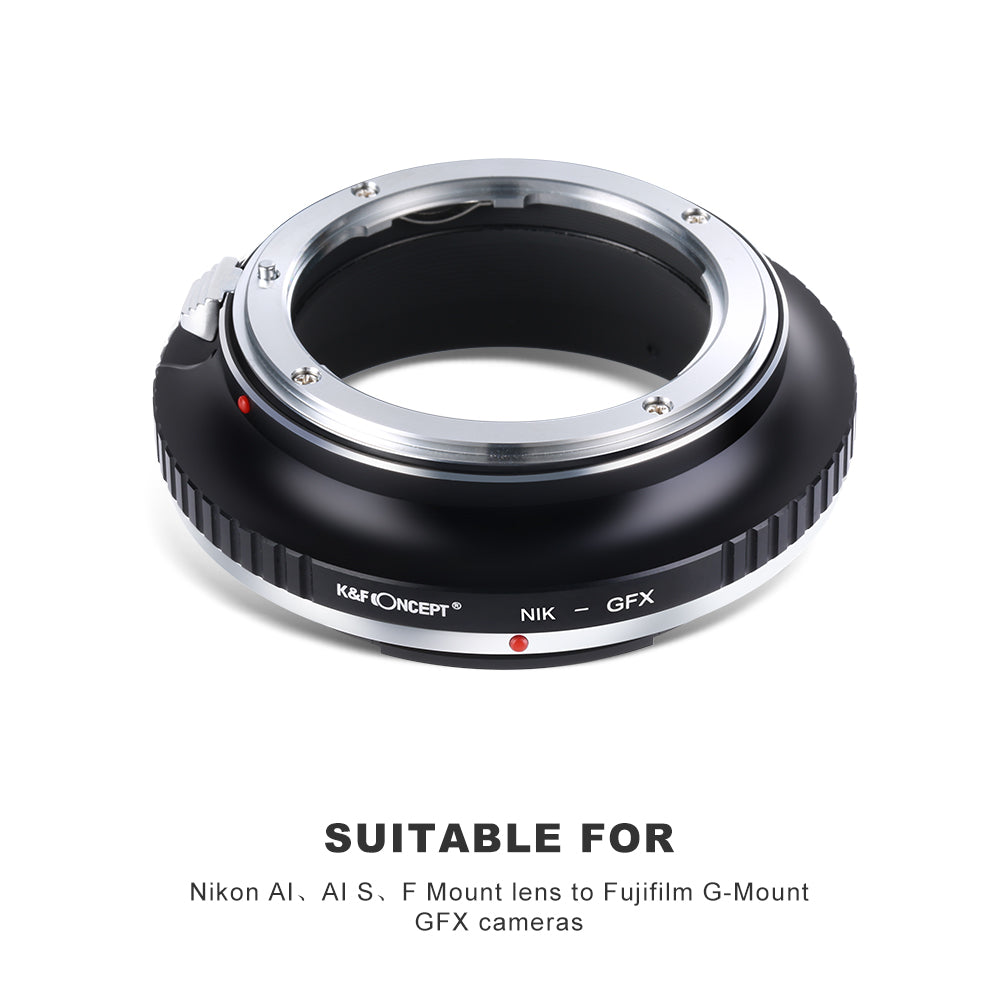 K&F CONCEPT Nikon F(AiS) Lens to Fuji GFX Medium Format mount adapter