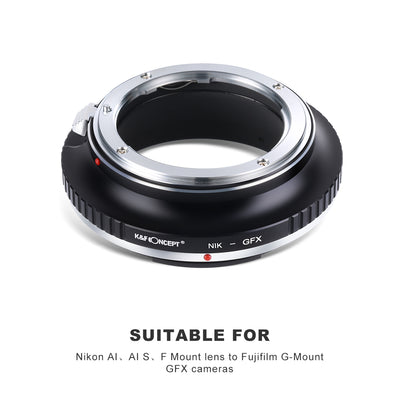 K&F CONCEPT Nikon F(AiS) Lens to Fuji GFX Medium Format mount adapter