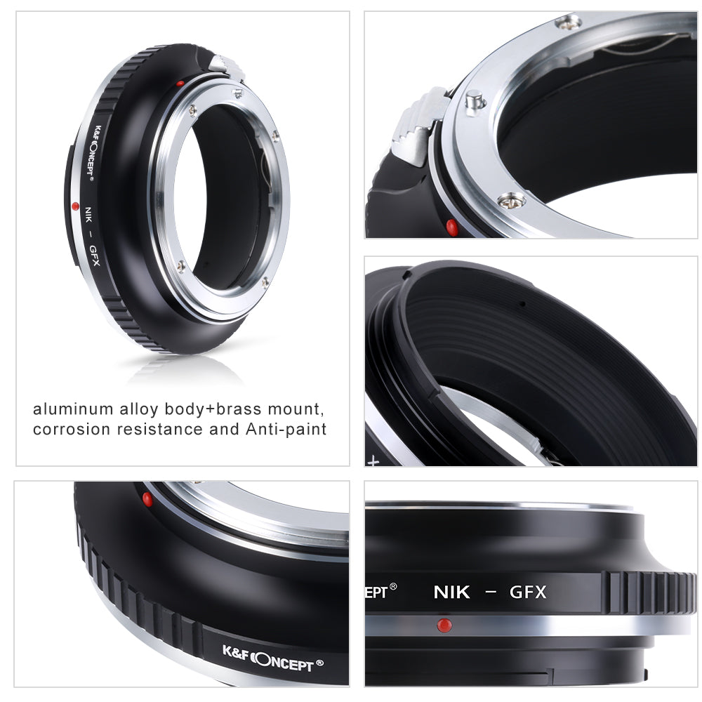 K&F CONCEPT Nikon F(AiS) Lens to Fuji GFX Medium Format mount adapter