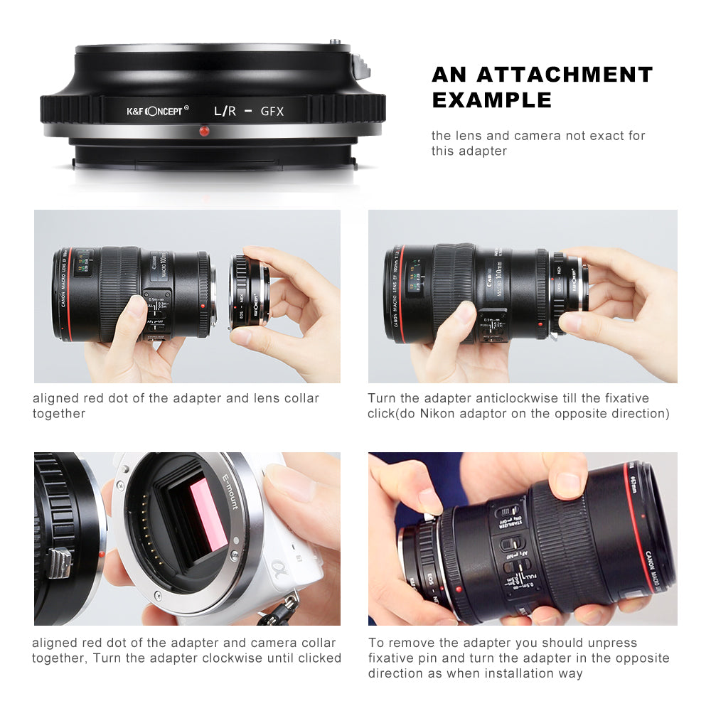 K&F CONCEPT Leica R LR-GFX Fuji Medium Format Lens mount adapter
