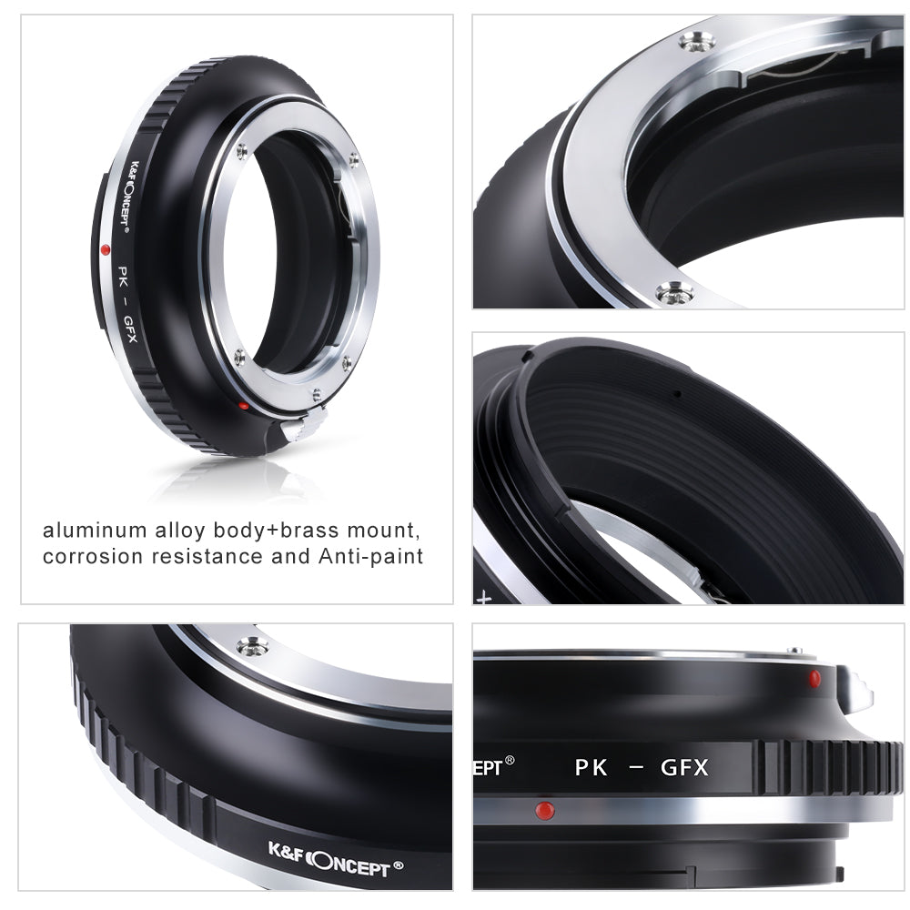 K&F CONCEPT Pentax K PK-GFX Fuji Medium Format Lens mount adapter