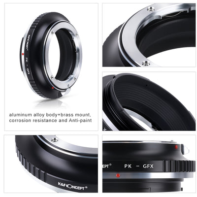K&F CONCEPT Pentax K  Lens to Fuji GFX Medium Format mount adapter