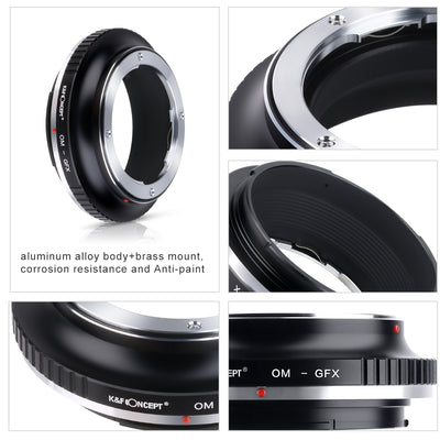 K&F CONCEPT Olympus OM Lens to Fuji GFX Medium Format mount adapter