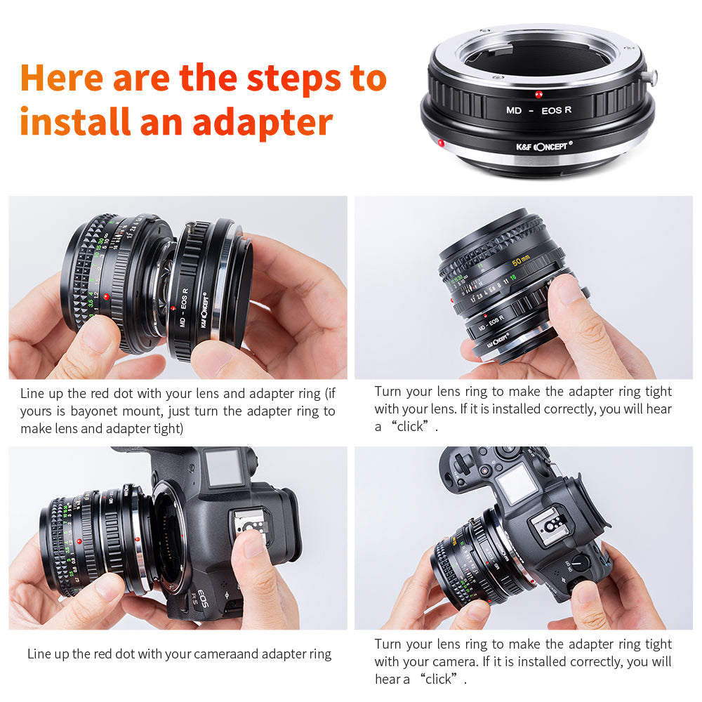 K&F CONCEPT Minolta MD Lens to Canon EOS R Lens adapter