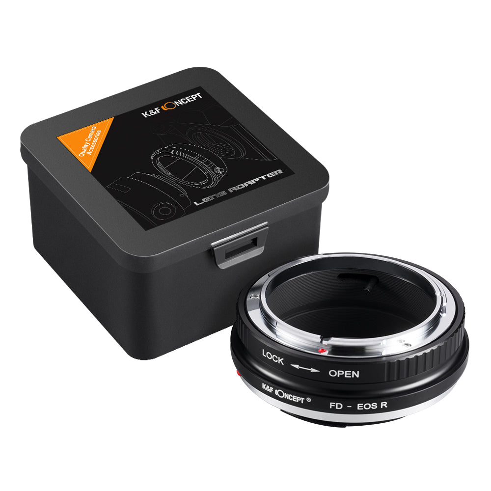 K&F Concept Canon FD to EOS R lens mount adapter with storage case